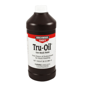 Birchwood Casey Tru-Oil Gun Stock Finish comes in a 32 ounce bottle.